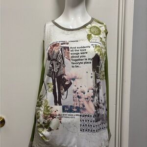 Floral Graphic Women's Top Made in Italy